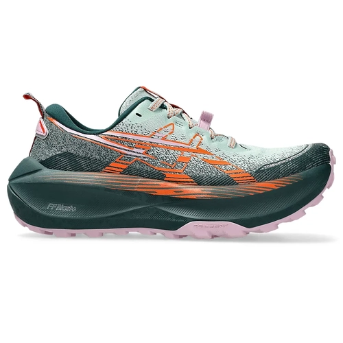 Asics Trabuco Max 4 Womens Trail Running Shoes - Cold Moss/Nova Orange - US10