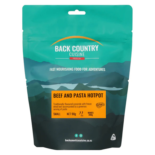 Back Country Cuisine Freeze Dried Meal - Beef and Pasta Hotpot - Small