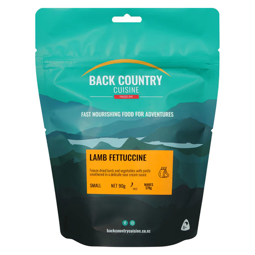 Back Country Cuisine Freeze Dried Food Lamb Fettuccine - Small