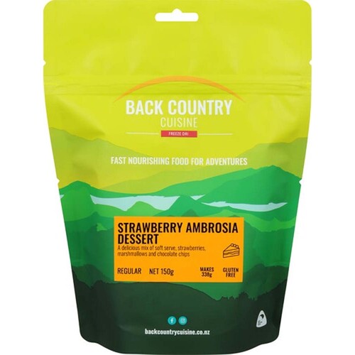 Back Country Cuisine Freeze Dried Meal - Strawberry Ambrosia Dessert - Regular