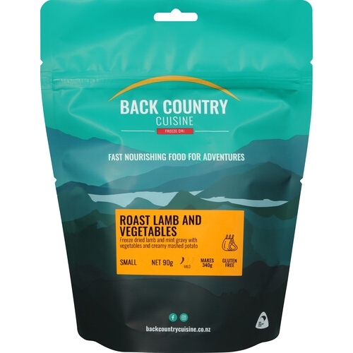 Back Country Freeze Dried Meal - Roast Lamb and Vegetables - Small