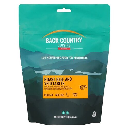 Back Country Cuisine Freeze Dried Meal - Roast Beef/Vegetables - Regular