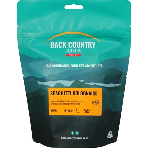 Back Country Cuisine Freeze Dried Food Spaghetti Bolognaise - Small