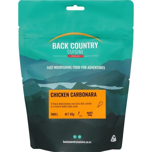 Back Country Cuisine Freeze Dried Meal - Chicken Carbonara - Small