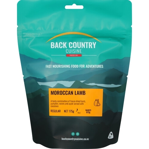 Back Country Cuisine Freeze Dried Meal - Moroccan Lamb - Regular