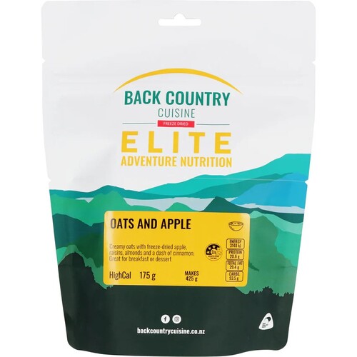 Back Country Cuisine Elite Freeze Dried Meal - Oats and Apple - Regular