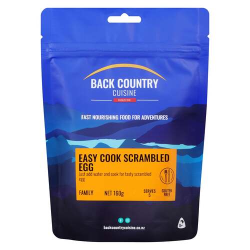 Back Country Cuisine Freeze Dried Meal - Easy Cook Scrambled Egg - Family