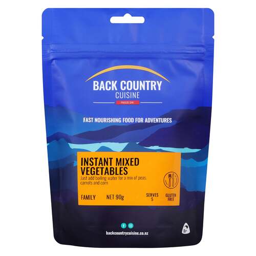 Back Country Cuisine Freeze Dried Meal - Instant Mixed Vegetables - Family