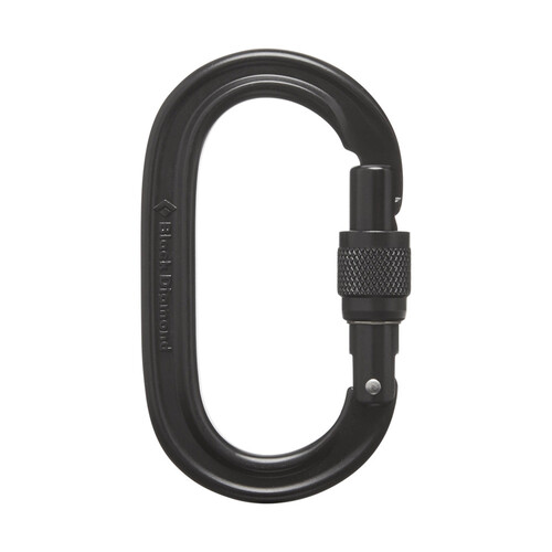 Black Diamond Oval Screwgate Carabiner - Black