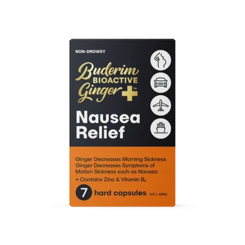 Buderim Ginger BioActive+ Nausea Relief Capsules - 7 Pack