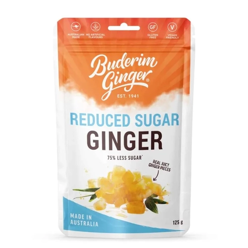 Buderim Ginger Reduced Sugar Ginger - 125g