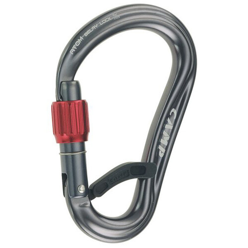 CAMP Atom Belay Lock Carabiner - Gun Metal