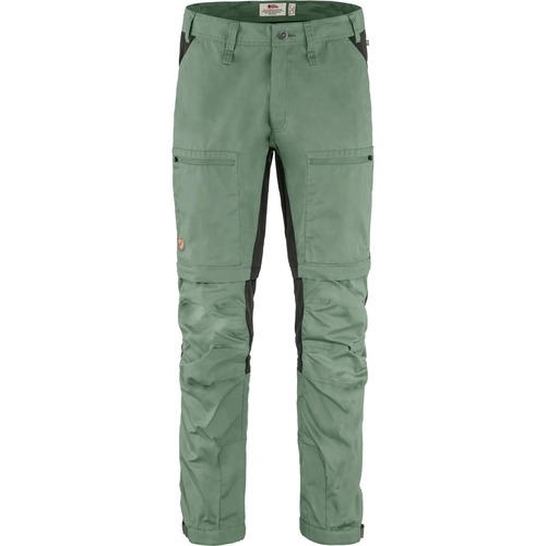 Fjallraven Abisko Lite Trekking Mens Zip-off Hiking Pants - Patina Green/Dark Grey - 30
