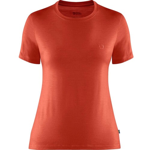 Fjallraven Abisko Wool SS Womens T-Shirt - Flame Orange