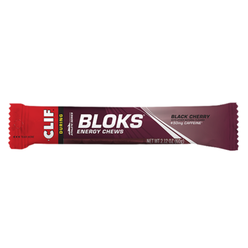 Clif Shot Bloks Energy Chews - Black Cherry with 50mg Caffeine - Individual