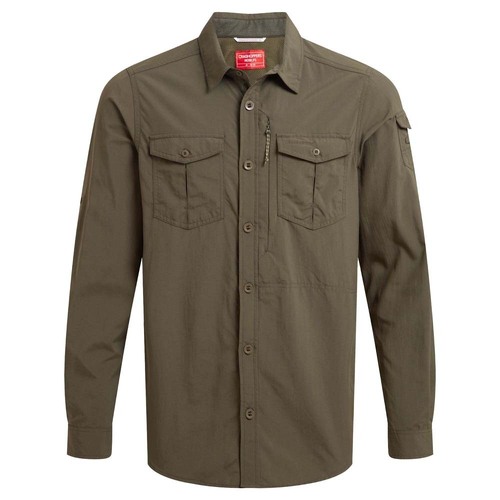 Craghoppers NosiLife Adventure III Mens Long Sleeves Hiking Shirt - Woodland Green - S