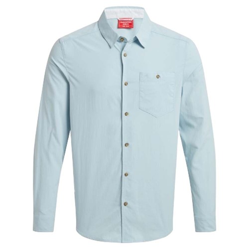 Craghoppers NosiLife Nuoro II Mens Long Sleeve Hiking Shirt - Niagara Blue - M