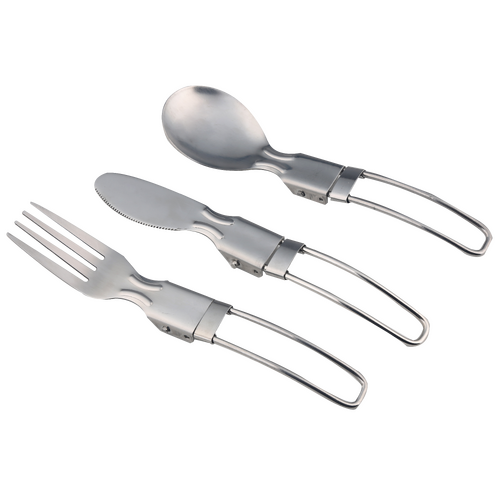 Traverse Stainless Steel Foldable Hiking Cutlery Set