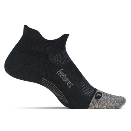 Feetures Elite Light Cushion No-Show Tab Running Sock - Black