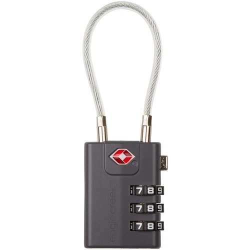 Eagle Creek 3-Dial Tsa Lock & Cable - Black