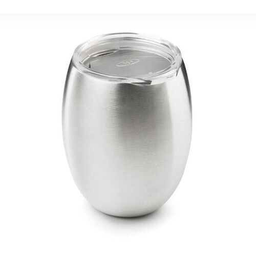 GSI Glacier Stainless Double Wall Wine Glass - Grey
