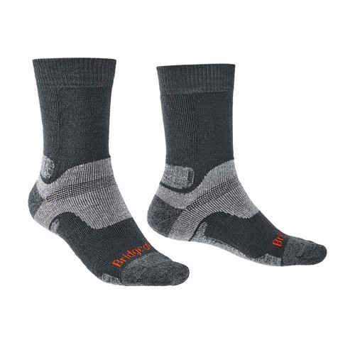 Bridgedale Hike Midweight Performance Mens Crew Socks - Gunmetal