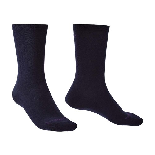 Bridgedale Thermal Liner Base Layer Unisex Crew Socks - Navy