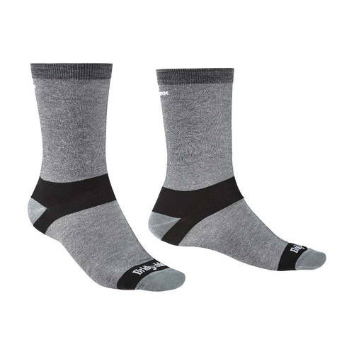 Bridgedale Coolmax Liner Base Layer Mens Crew Socks - Grey