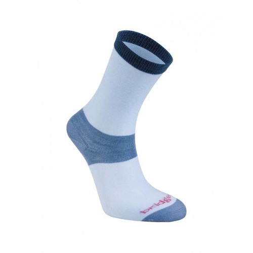 Bridgedale Coolmax Liner Base Layer Womens Crew Socks - Sky