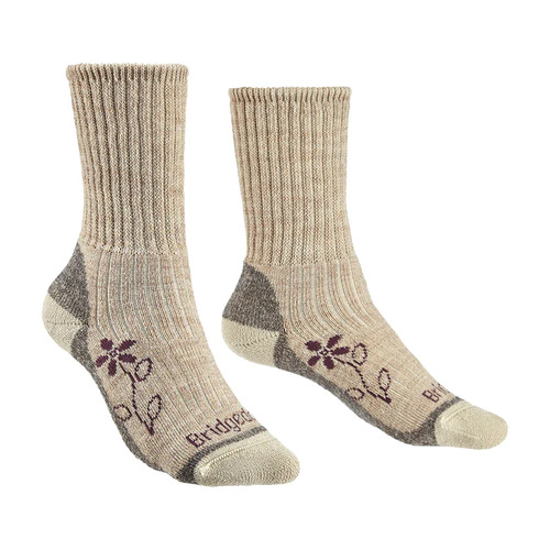 Bridgedale Hike Midweight Merino Comfort Boot Womens Hiking Socks - Natural - M