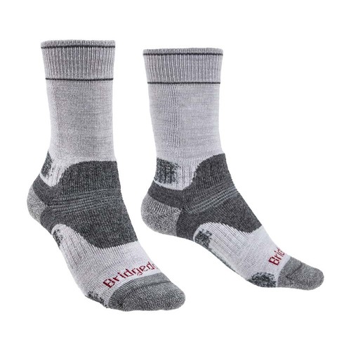 Bridgedale Hike Midweight Merino Performance Women Crew Socks- Silv/Gy