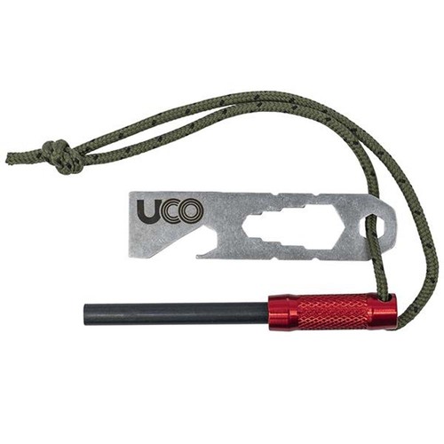 UCO Survival Fire Striker - Red Anodize