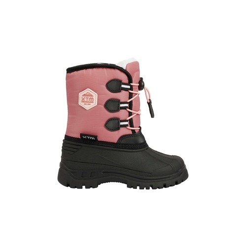 XTM Rocket Winter Boa Lined Kids Snow Boots - Dusty Pink - US13-1