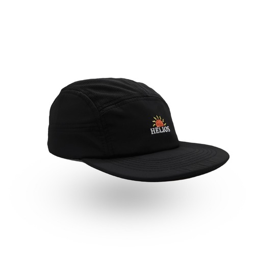 Helios Ultralight 7 Panel Soft Brim Unisex Running Cap - Black