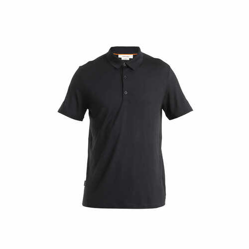 Icebreaker Merino 150 Tech Lite III Mens Short Sleeve Polo T-Shirt - Black - S