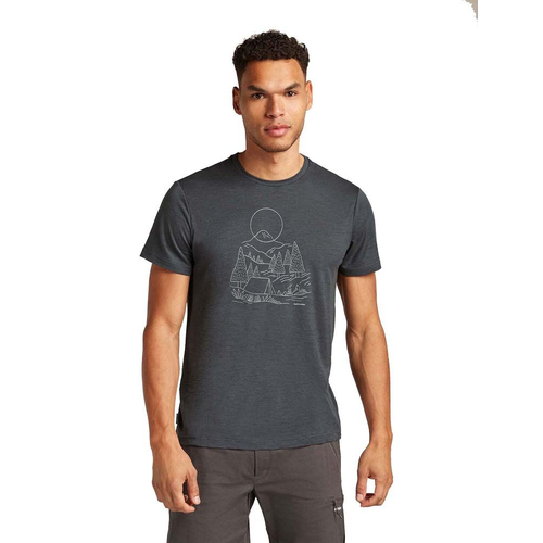 Icebreaker Merino 150 Tech Lite III Short Sleeve Mens Tee Sunset Camp