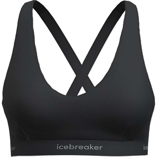 Icebreaker 125 Cool-Lite Sprite Womens Merino Racerback Bra - Black - L