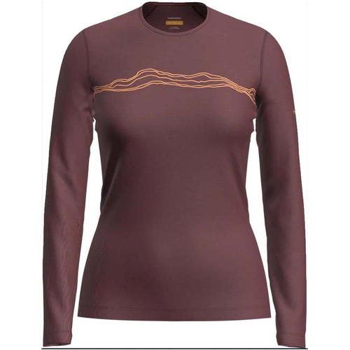 Icebreaker Merino 200 Oasis Long Sleeve Crewe Womens Thermal - Top Mountain Pulse