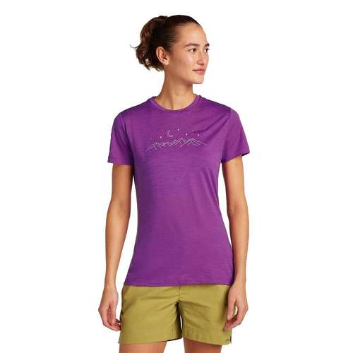 Icebreaker Merino 150 Tech Lite Short Sleeve Womens Tee - Sparkling Stars