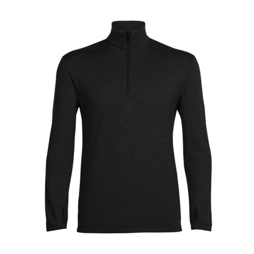 Icebreaker Merino Original LS Half Zip Mens Top - Black - M