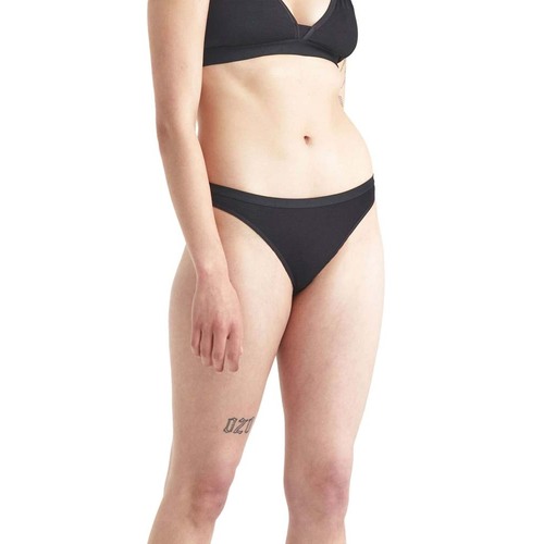 Icebreaker Siren Womens Merino Thong Underwear - Black - S
