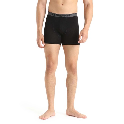 Icebreaker 150 Anatomica Mens Merino Boxers - Black - L