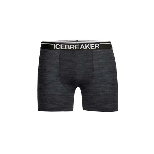 Icebreaker Anatomica Mens Merino Boxer Underwear - Jet Heather - M