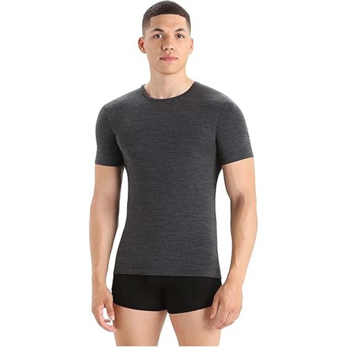 Icebreaker Anatomica Mens Short Sleeve Crew Neck T-Shirt - Jet Heather - XL