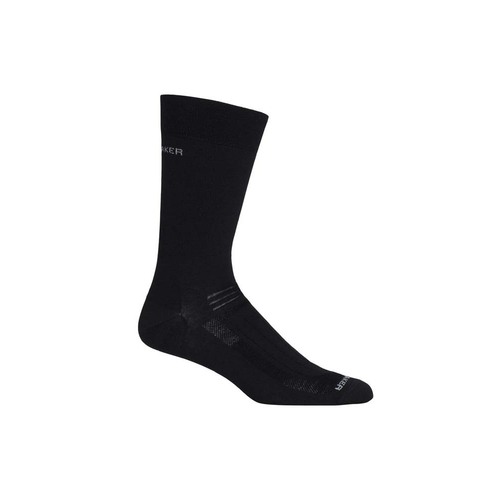 Icebreaker Merino Hike Liner Crew Mens Socks - Black - M