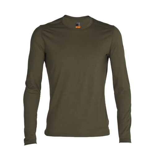 Icebreaker Merino 200 Oasis Long Sleeve Crewe Thermal Mens Top - Loden - XXL