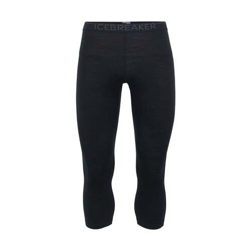 Icebreaker Merino 200 Oasis 3/4 Mens Thermal Leggings - Black - L