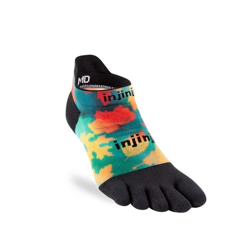 Injinji Spectrum Run Lightweight No Show Unisex Running Socks