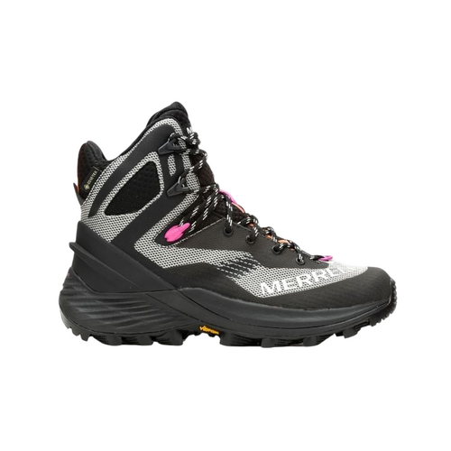 Merrell Rogue Hiker GTX Womens Mid Hiking Boots - Black/White - US6