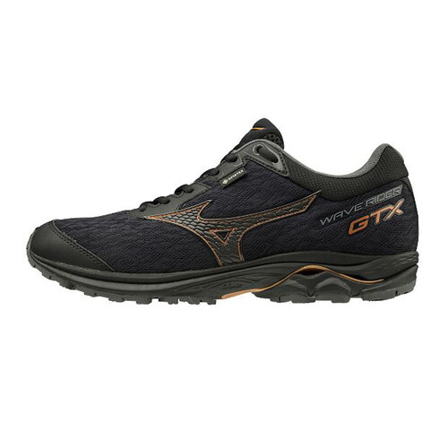 Mizuno Wave Rider GTX Mens Trail Running Shoes Black/Black